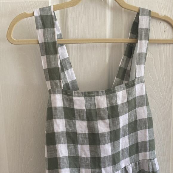 NWT Vitamin A size Medium Canyon line and checkered tied crisscross midi dress - Picture 3 of 7